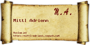Mittl Adrienn névjegykártya